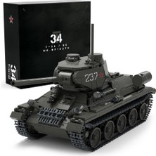Nifeliz T34/85 Askeri Tank Yapım Seti, 818 Parça, 2. Dünya Savaşı Model Koleksiyonu, Yetişkinler Için