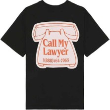 American Rag Cie Call My Lawyer Magnet T-Shirt - Hafif Siyah Erkek Tişört