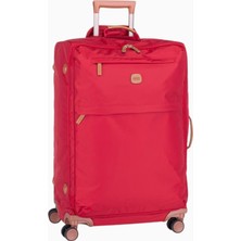 Bric's Milano Brıc's X-Travel 71 cm Parlak Geri Dönüştürülmüş Naylon ve Deri Detaylı Lüks Seyahat Valizi