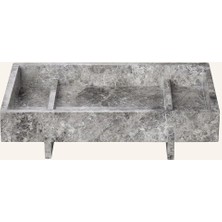 Blomus Abento 30X18 cm Mermer Ayaklı Dekoratif Tepsi Skulptürel Tasarım