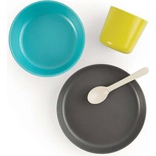 Ekobo Çocuk Yemek Takımı ve Kaşık, 4'lü Set, Çevre Dostu ve Eğlenceli