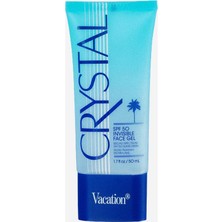 Vacation Vacatıon Crystal Face Gel Spf 50, Renksiz Yüz Güneş Kremi ve Makyaj Bazı