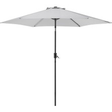 Beliani Varese 270 cm Metal Ayaklı Bahçe Şemsiyesi, 360° Döner, Ayarlanabilir
