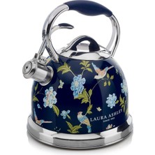 Laura Ashley Elveden Marine Blue 2.5l Indüksiyonlu Düdüklü Çaydanlık Tüm Ocaklara Uyumlu