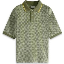 American Rag Cie Le Polo Monogramme Erkekler Için Yeşil Pamuklu Polo Tişört - Rahat ve Şık Tasarım