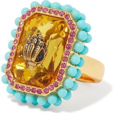 Kurt Geiger Emerald Cocktail Ring Kadın Yüzük 2X2X2.5 cm