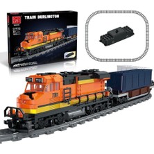Freight Burlington Demiryolu 1065 Parça, Şarj Edilebilir Motorlu Tren, 2 Vagon
