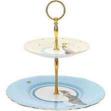 Yvonne Ellen 2 Katlı Pasta Standı, Penguen ve Zürafa (22 cm / 16 Cm)