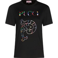Pucci Logo Baskılı Pamuklu T-Shirt