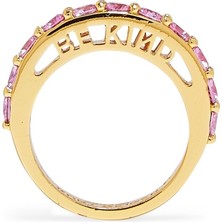Kurt Geiger Be Kind Band Ring, Renkli Kristalli Yüzük