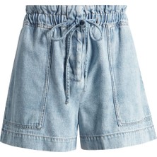 Rails Yüksek Bel Denim Şort