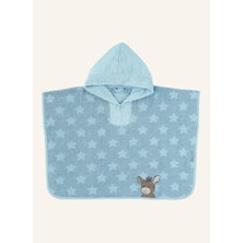 Sterntaler Emmi Bebek Poncho %100 Pamuk Frotte Esel Motifli Kapüşonlu 0 Ay+