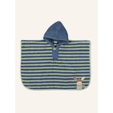 Sterntaler Emmilius Bebek Poncho %100 Pamuk Frotte Esel Motifli Kapüşonlu 0 Ay+
