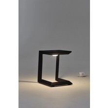 Jotex Solo LED Solar Sehpa IP65, 12 Led, USB Şarjlı, 48 cm Yükseklik, Dış Mekan Alüminyum Masa
