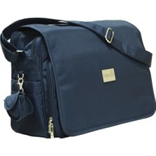 moon 4ever Messenger Mavi Çok Amaçlı Bebek Bezi Çantası 40X30X15 cm