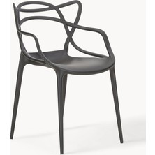 Westwing Kartell Masters Sandalye Seti (2 Adet): Siyah, Istiflenebilir