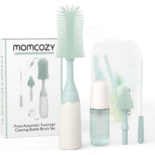Momcozy 360° Temizlikli Bebek Şişe Fırçası Seti, Köpük Teknolojili