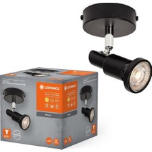 Ledvance LED Spot GU10 1X3.4W, 230 Lm, 2700K, Siyah, Ayarlanabilir Tavan Lambası
