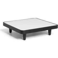 Fat Boy Paletti Modüler Dış Mekan Masası 90X90 cm Geri Dönüşümlü Malzeme Gri