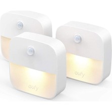 Eufy Lumi 3’lü LED Gece Lambası Hareket Sensörlü, Otomatik Açma/kapama, Sıcak Beyaz Işık