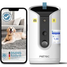 Pettec Yapay Zeka Destekli 360° Evcil Hayvan Kamerası ve Otomatik Mama Kabı, Uygulama Kontrol