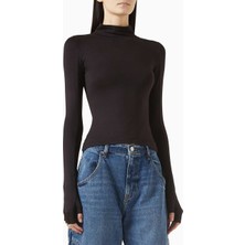 EB Denim Siyah Swann Mockneck Üst - Modal Karışımı - Hafif, Şık ve Konforlu Özellikler