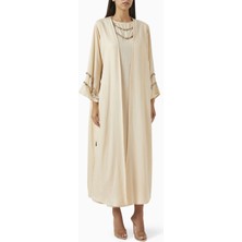 Beige Collection Şık Abaya ve Elbise Seti Günlük ve Gece Kullanımı Için Rahat ve Zarif Tasarım