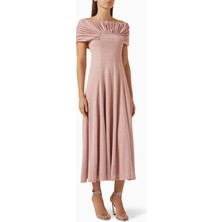 Eegen Studio Marrgot Diz Boyu Triko Elbise - Şık ve Rahat, Off-Shoulder