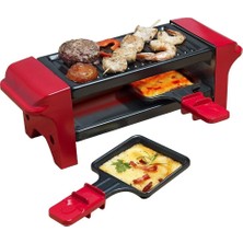 Bestron Mini Raklet, 350W, 2 Kişilik, Yapışmaz Tava ve Tahta Spatula ile