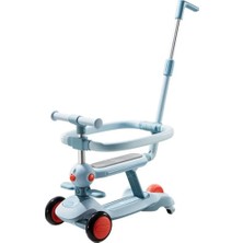 Baby Care 4'ü 1 Arada Mavi Bebek Scooter ve Denge Bisikleti - 1-6 Yaş