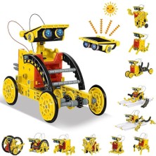 Acelife Çocuklar Için Güneş Enerjili Robot Oyuncak, 12'si 1 Arada Stem Kit, Kendin Yap Inşaat