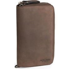 Berliner Bags Dallas Deri Cüzdan Erkek Rfıd Koruma Xl Cüzdan, Vintage Espresso