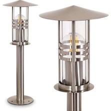 Home London Breeze Fırçalanmış Çelik Dış Mekan Direk Lambası, 43 Cm, Modern Tasarım