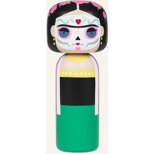 Lucie Kaas El Boyaması Kokeshi Figür, 14,5 cm