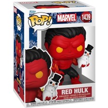 Funko Pop! Marvel: Holiday, Red Hulk Vinil Figür, Marvel Comics Koleksiyonluk Figür