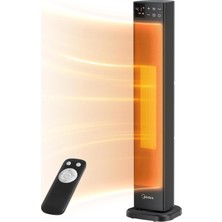 Midea 30 Inç Seramik Elektrikli Isıtıcı 2300W, Termostatlı, Uzaktan Kumandalı, 75° Salınım
