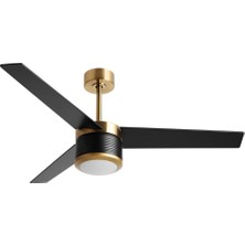 Reiga 52 Inç Modern Tavan Vantilatörü, 3 Ahşap Kanat, Sessiz Dc Motor, LED Işık ve Uzaktan Kumandalı