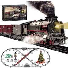 Hitish Elektrikli Tren Seti, Gerçekçi Işık, Ses ve Duman Efektli Buharlı Lokomotif, Noel Hediyesi