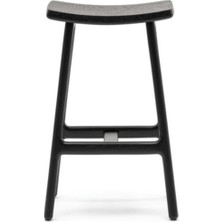 Loom Collection Odd Bar Taburesi, Siyah Meşe ve Modern Çizgilerle Şıklık