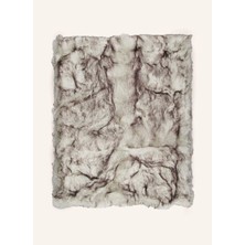 Star Home Phoenıx Suni Kürk Ekose Battaniye 150X200 Cm, Yumuşak Kadife Sırtlı