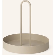 Ferm Living Lıvıng Grıb Metal Tepsi, Mat Yüzeyli, Kulplu, 28 cm Çapında