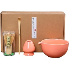 Japon Matcha Matcha Seti, Matcha Çırpıcısı (Chasen), Whisk Tutucu, Matcha Kasesi ve Geleneksel Bambu Ölçü Kaşığı