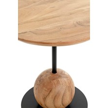 Home London Breeze Urban Collective Sehpa,akasya Siyahı, Masif Ahşap ve Metal Tasarım