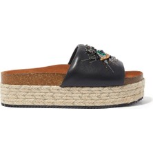 Kurt Geiger Siyah Deri Platform Sandalet - Şık ve Rahat Tasarım