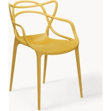 Westwing Kartell Masters Kolçaklı Sandalye - Turuncu, Istiflenebilir (2 Adet)