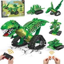 Akwme 5'i 1  Arada Stem Robot Yapı Kiti, +6 Yaş Için Dinozor Modeli, Uzaktan Kumanda ve Uygulama Kontrollü