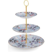Portmeirion Sara Miller Hindistan 3 Katlı Pasta Standı, Gök Mavisi