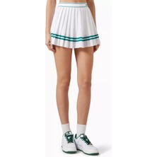 Sporty & Rich Sporty & Rıch Italic Logo Pilili Mini Etek Spor Şıklık & Modern Konfor