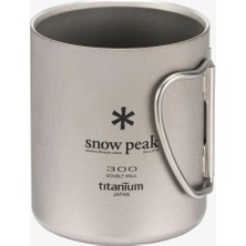 Snow Peak Ti-Double 300 Mug, Titanyum Çift Cidarlı Kamp Kupası, Ultra Hafif, 300 ml