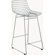 Westwing Wire Metal Bar Taburesi - Gümüş Rengi, Minimalist ve Çok Yönlü